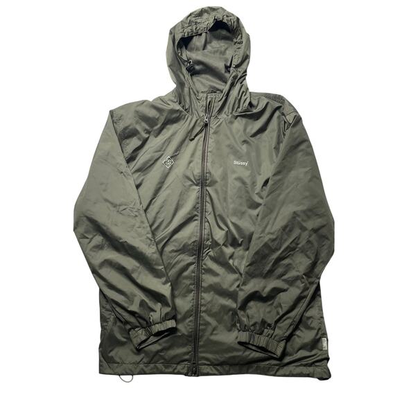 Stussy Nylon Windbreaker Jacket Sz Large Full Zip Long Sleeve Streetwear Skater - Picture 1 of 7